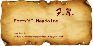 Forró Magdolna névjegykártya